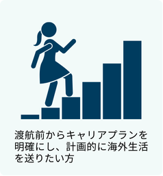 渡航前からキャリアプランを明確にし、計画的に海外生活を送りたい方